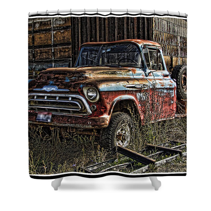 Ron Roberts Photography Shower Curtain featuring the photograph Chevy Truck by Ron Roberts