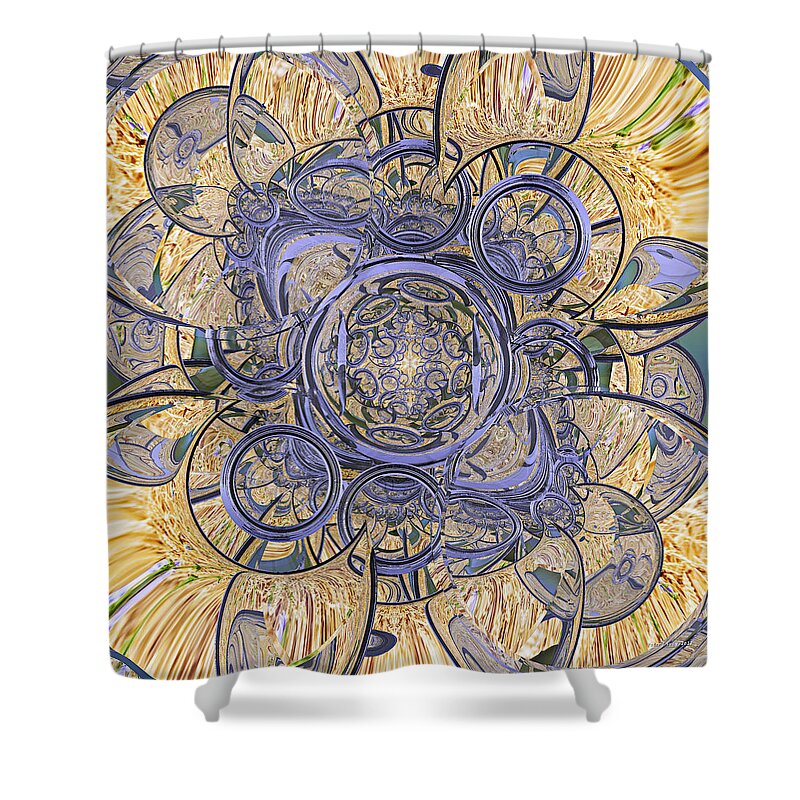 Glass Shower Curtain featuring the photograph Chicory and Wheat Through Many Lenses by Peter J Sucy