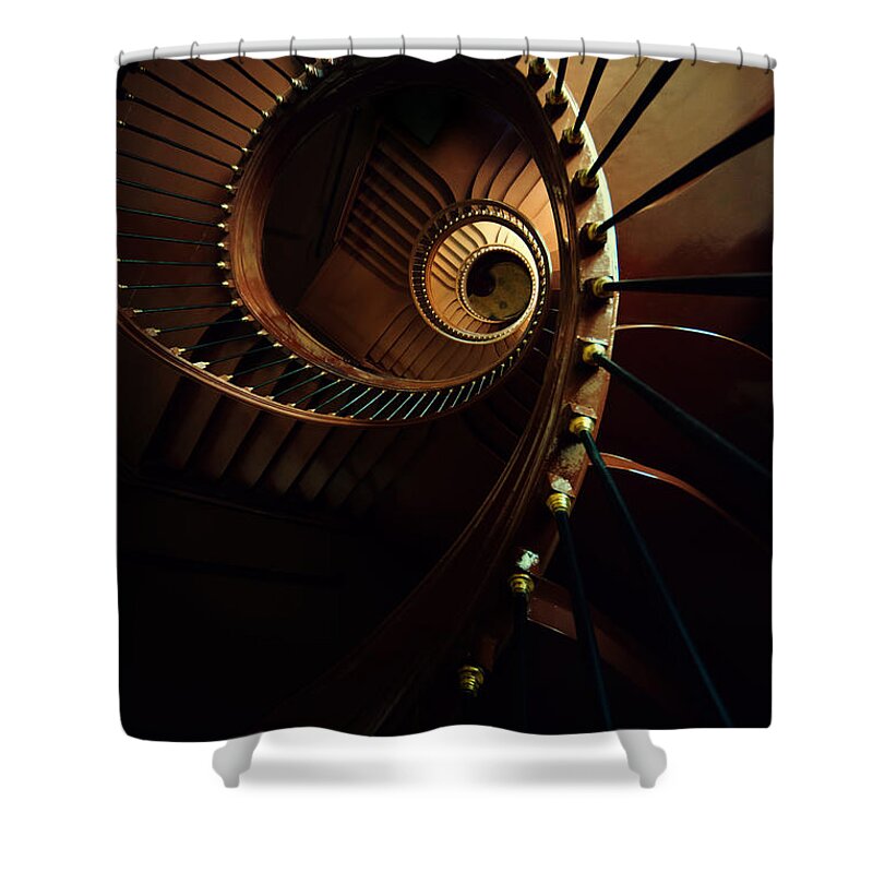Staircase Shower Curtain featuring the photograph Chocolate spirals by Jaroslaw Blaminsky