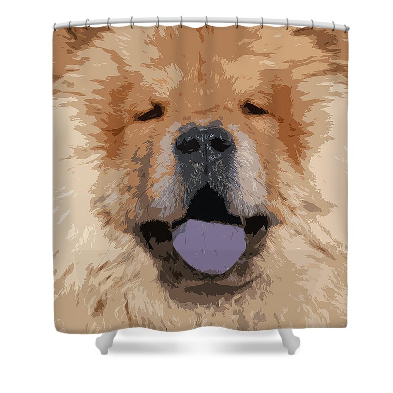 Chow Chow Shower Curtain featuring the photograph Chow Chow by Nancy Merkle