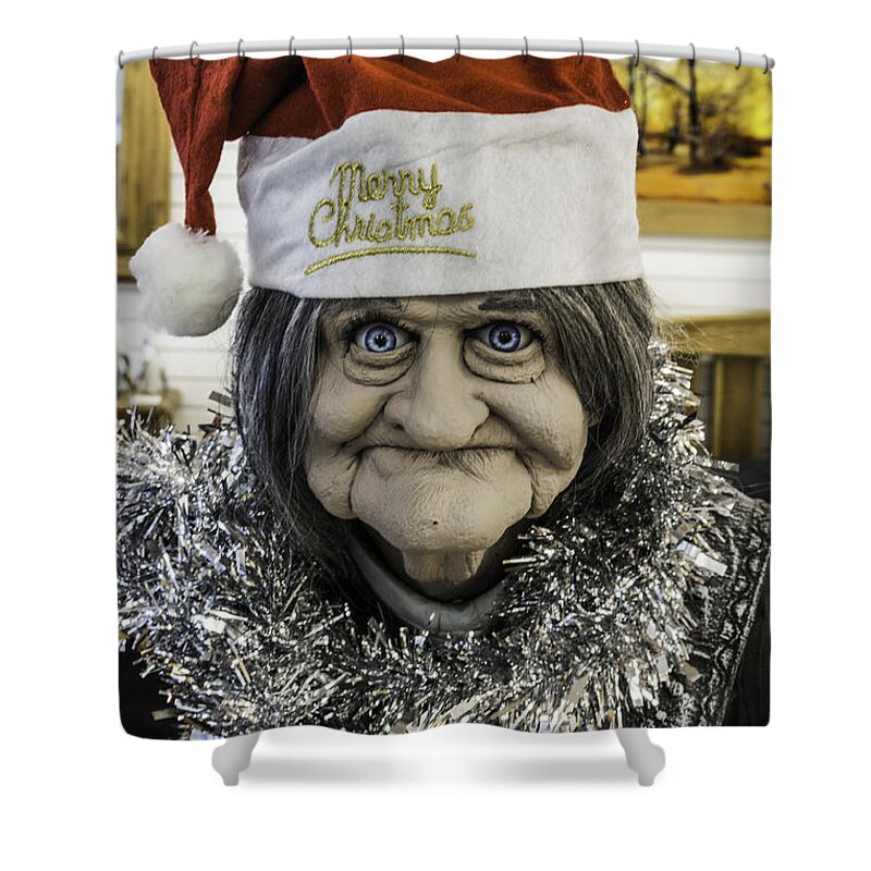 Christmas Grandma Shower Curtain featuring the photograph Christmas Grandma by Steve Purnell