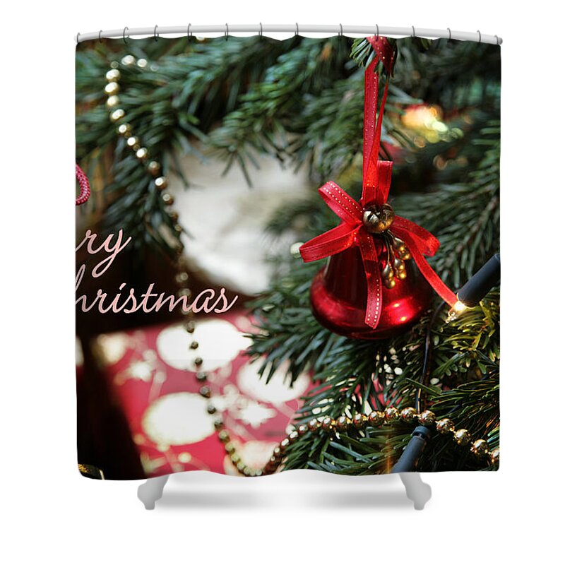 Christmas Card Shower Curtain featuring the photograph Christmas Greetings by Mal Bray