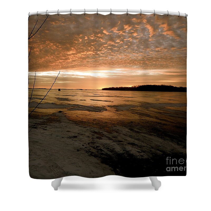 Winter Shower Curtain featuring the photograph Christmas Ice by Jacqueline Athmann