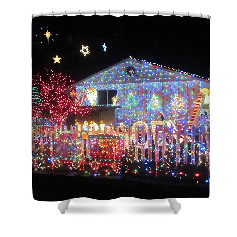 Christmas Decoration Shower Curtain featuring the photograph Illumination by Kazumi Whitemoon
