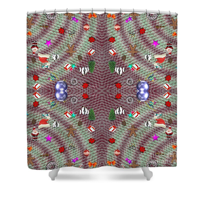 Christmas Shower Curtain featuring the photograph Christmas Scope by Donna Brown