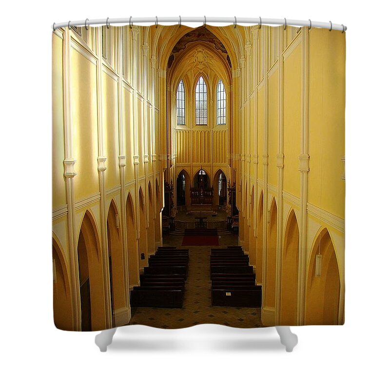 Church Of The Assumption Of Our Lady And Saint John The Baptist Shower Curtain featuring the photograph Church of the Assumption of Our Lady and Saint John the Baptist by Zinvolle Art