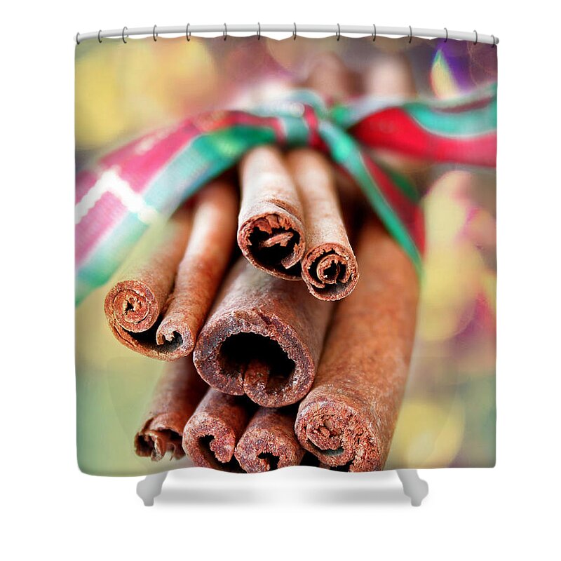 Texture Shower Curtain featuring the photograph Cinnamon Sticks by Darren Fisher