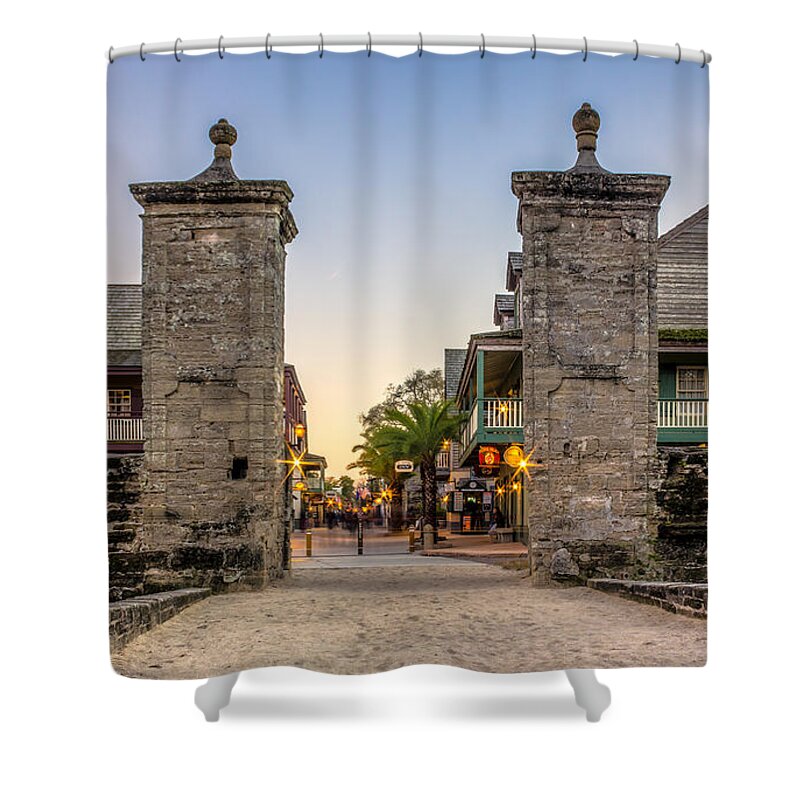 America Shower Curtain featuring the photograph City Gates by Traveler's Pics