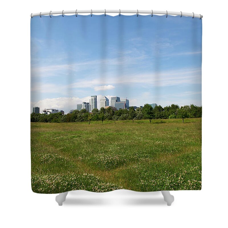 Scenics Shower Curtain featuring the photograph Cityscape Portrait by Mike Harrington