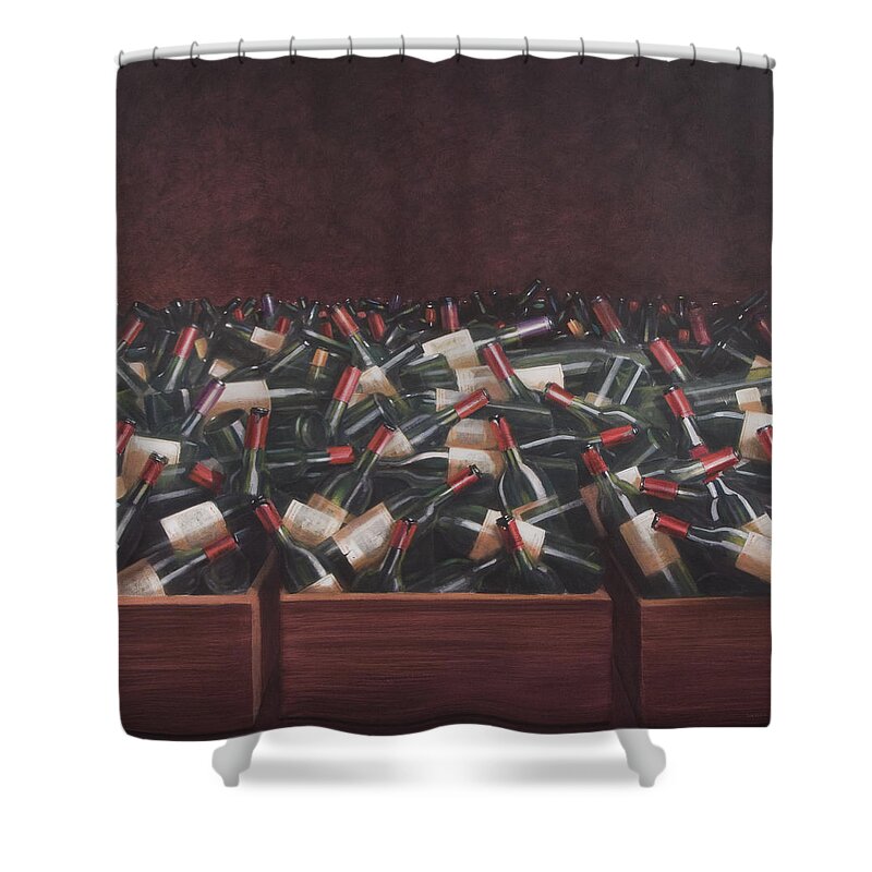 Wine Shower Curtain featuring the painting Claret Tasting by Lincoln Seligman