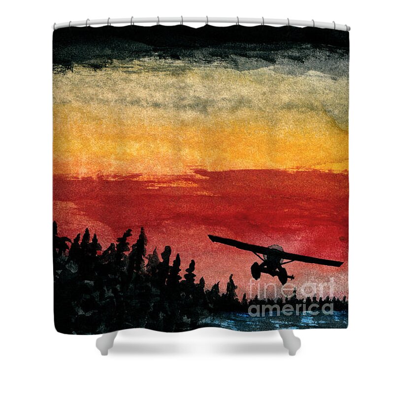 Art Shower Curtain featuring the painting Clearance by R Kyllo