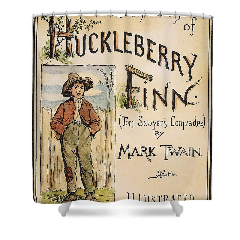 1885 Shower Curtain featuring the drawing Clemens - Huckleberry Finn, 1885 by E W Kemble