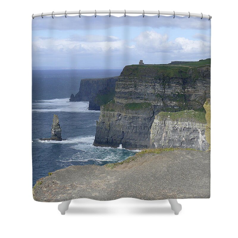 Travel Shower Curtain featuring the photograph Cliffs of Moher 4 by Mike McGlothlen