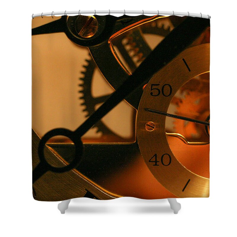 Time Shower Curtain featuring the photograph Clockwork by Jeff Mize