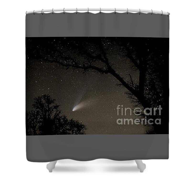 Astronomy Shower Curtain featuring the photograph Close Encounter by Nick Boren
