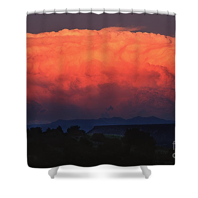 Cloud Shower Curtain featuring the photograph Cloud At Sunset by James L. Amos