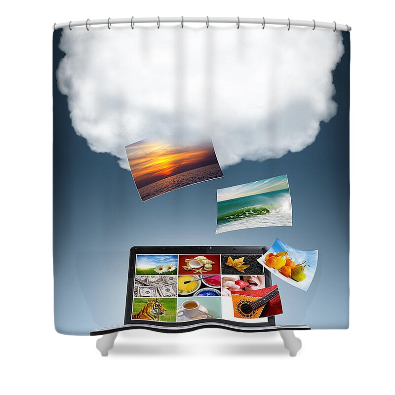 Access Shower Curtain featuring the photograph Cloud Technology by Carlos Caetano
