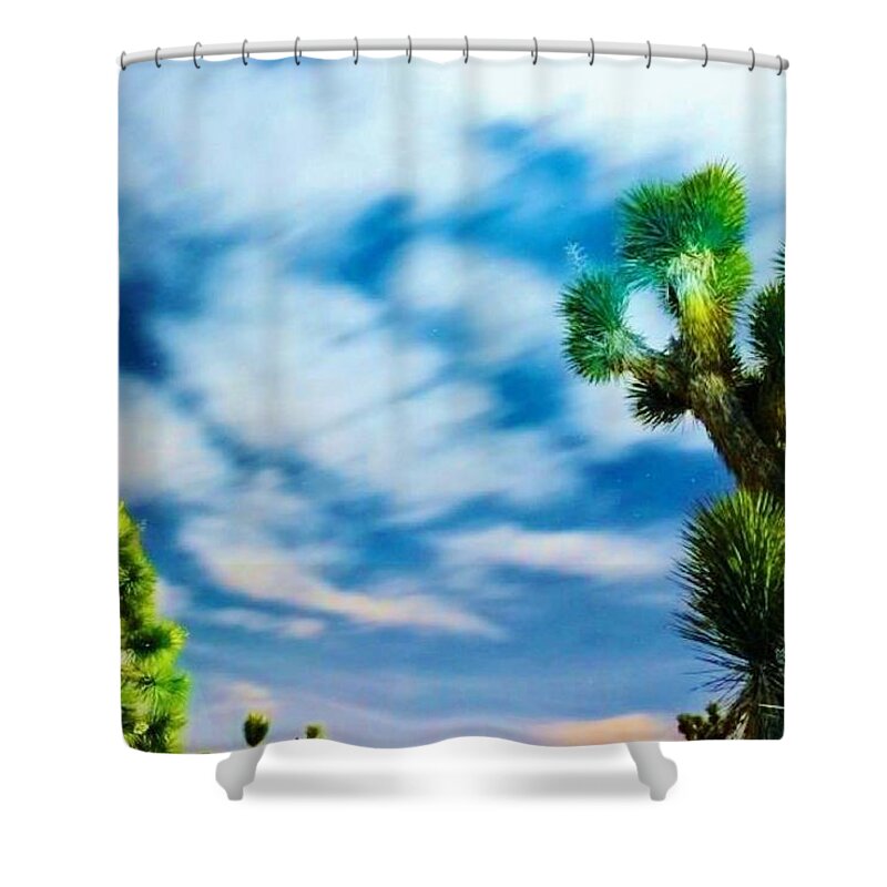 Desert Moon Shower Curtain featuring the photograph CLouds oN ThE MoVE by Angela J Wright