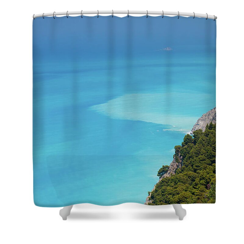 Greece Shower Curtain featuring the photograph Coast Of Ionian Sea by Cipella