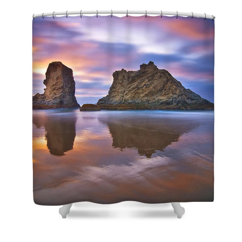 Clouds Shower Curtain featuring the photograph Coastal Cloud Dance by Darren White