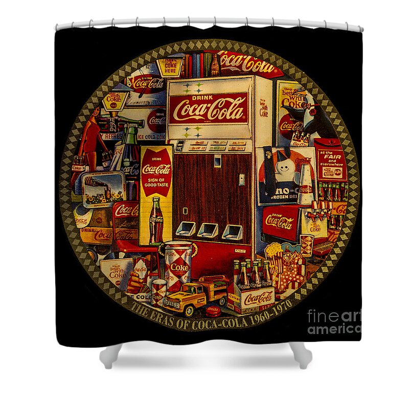 Coca-cola 1960-1970.old Coca-cola Sign Shower Curtain featuring the photograph Coca-Cola 1960-1970 by Mitch Shindelbower