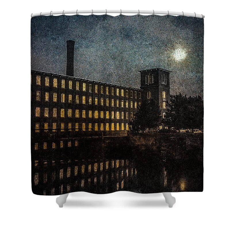 Dover Mill Shower Curtain featuring the photograph Cocheco Falls Millworks by Bob Orsillo