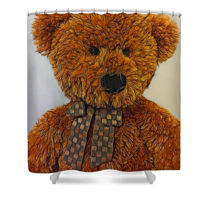 Coco Shower Curtain featuring the digital art CoCo by Steven Richardson