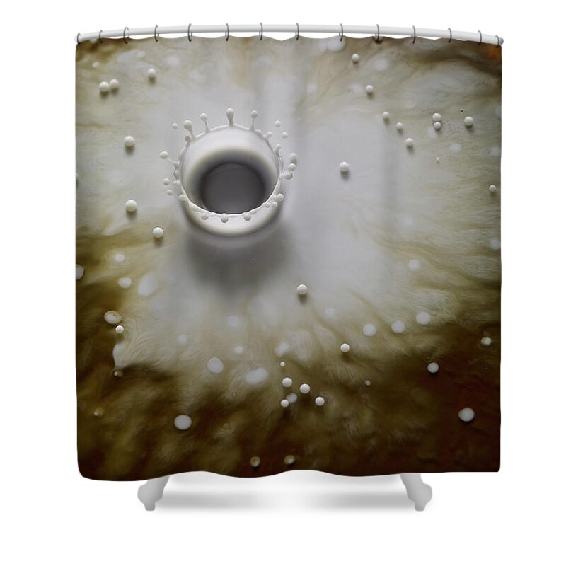 Milk Shower Curtain featuring the photograph Coffee&milk Crown by Level1studio