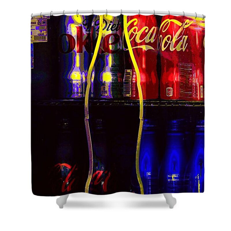 Abstract Shower Curtain featuring the photograph Coke by Lauren Leigh Hunter Fine Art Photography