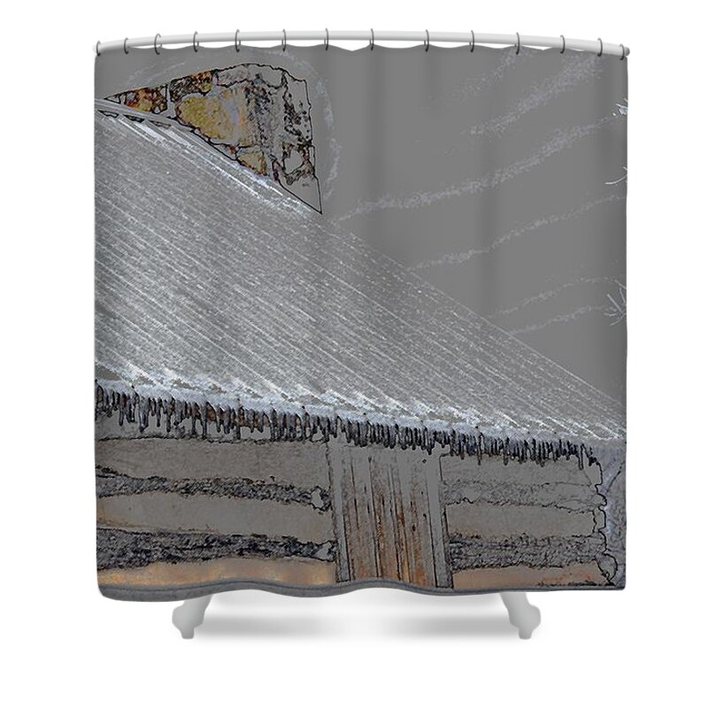 Snow Shower Curtain featuring the photograph Cold by Linda Cox