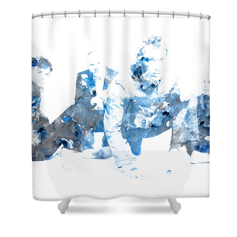 Coldplay Shower Curtain featuring the digital art Coldplay by Brian Reaves