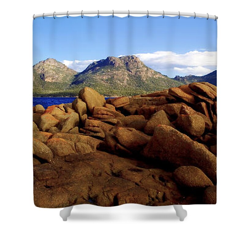 Coles Bay Shower Curtain featuring the photograph Coles Bay Colours by Anthony Davey