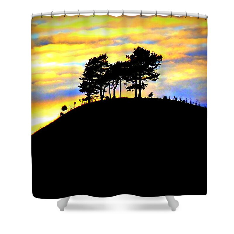 Colmers Hill Shower Curtain featuring the photograph Colmers Hill Bridport Dorset by Gordon James