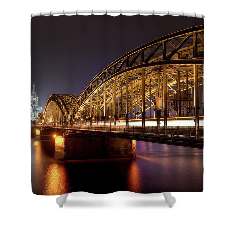 Scenics Shower Curtain featuring the photograph Cologne Night by Vulture Labs