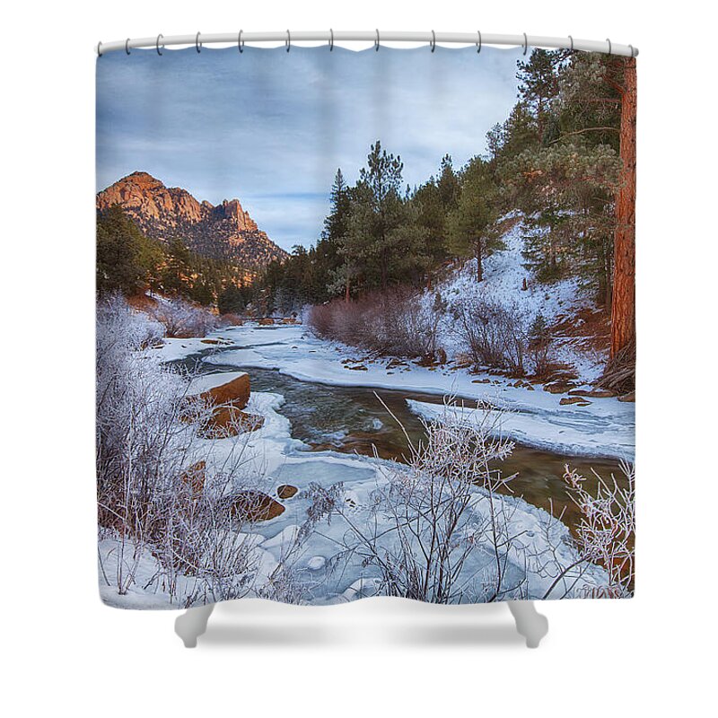Winter Shower Curtain featuring the photograph Colorado Creek by Darren White