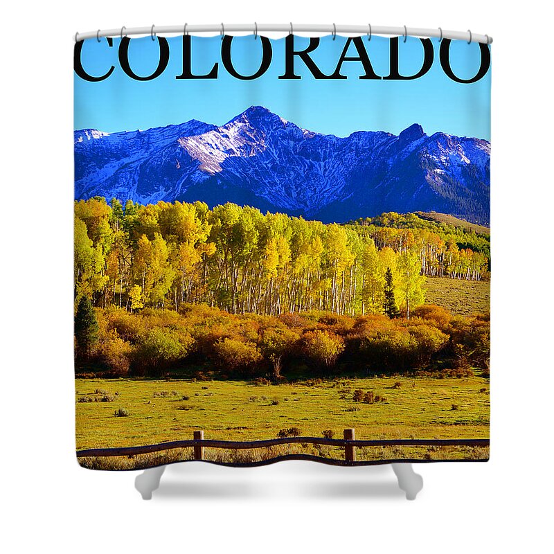 Colorado Shower Curtain featuring the photograph Colorado FA poster work by David Lee Thompson
