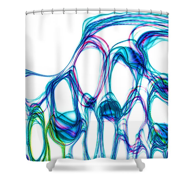 Abstract Shower Curtain featuring the photograph Colored Lights Abstract by Don Johnson