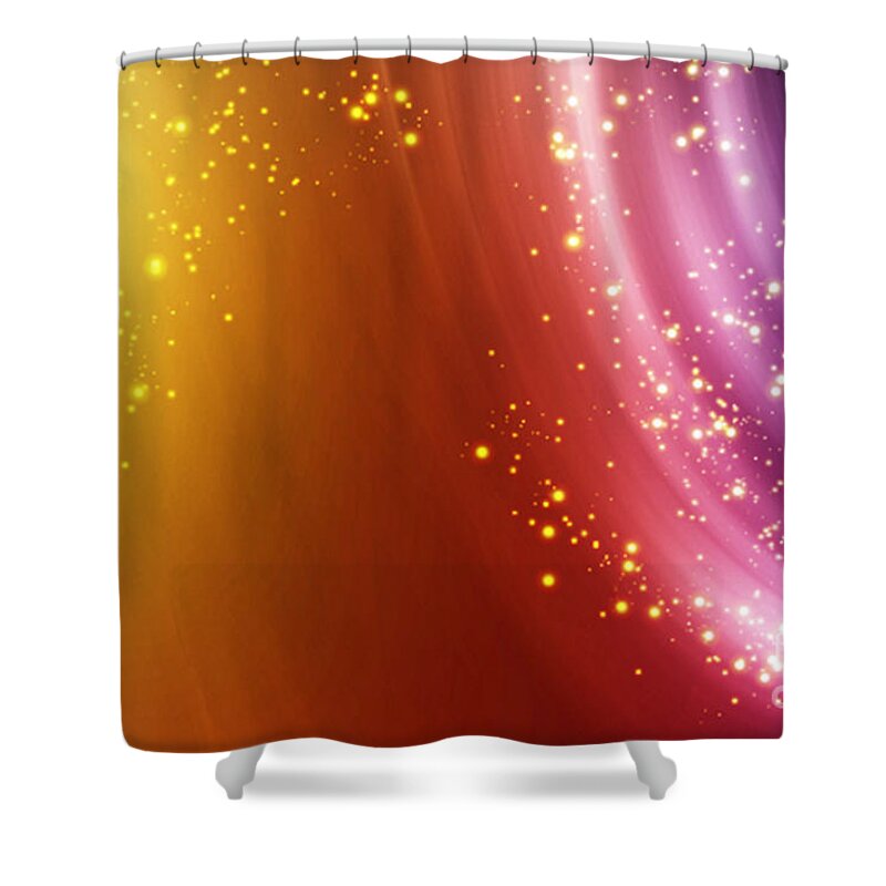  Abstract Shower Curtain featuring the digital art Colorful fog by Amanda Mohler