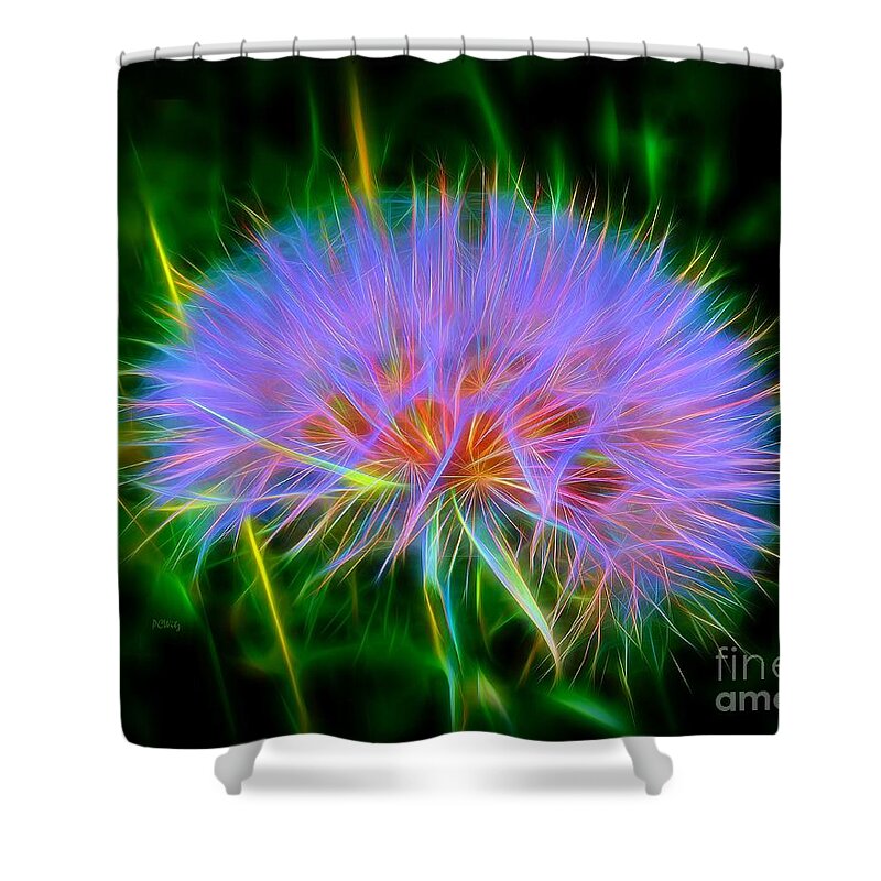 Colorful Puffball Shower Curtain featuring the photograph Colorful Puffball by Patrick Witz