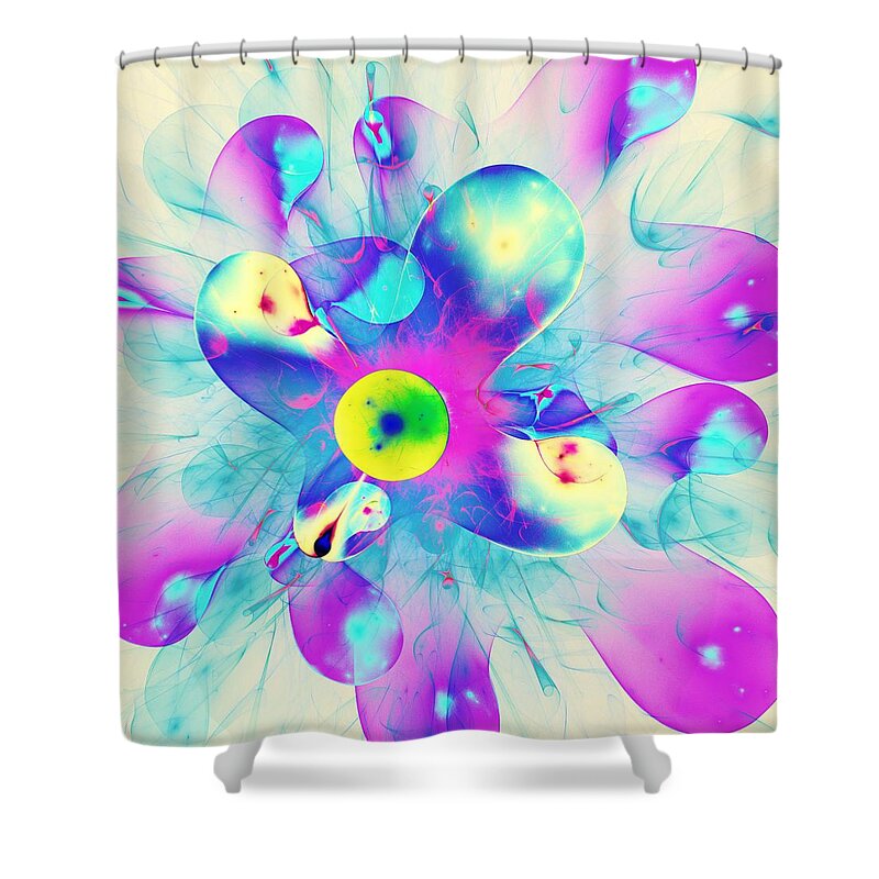 Colorful Shower Curtain featuring the digital art Colorful Splash by Anastasiya Malakhova