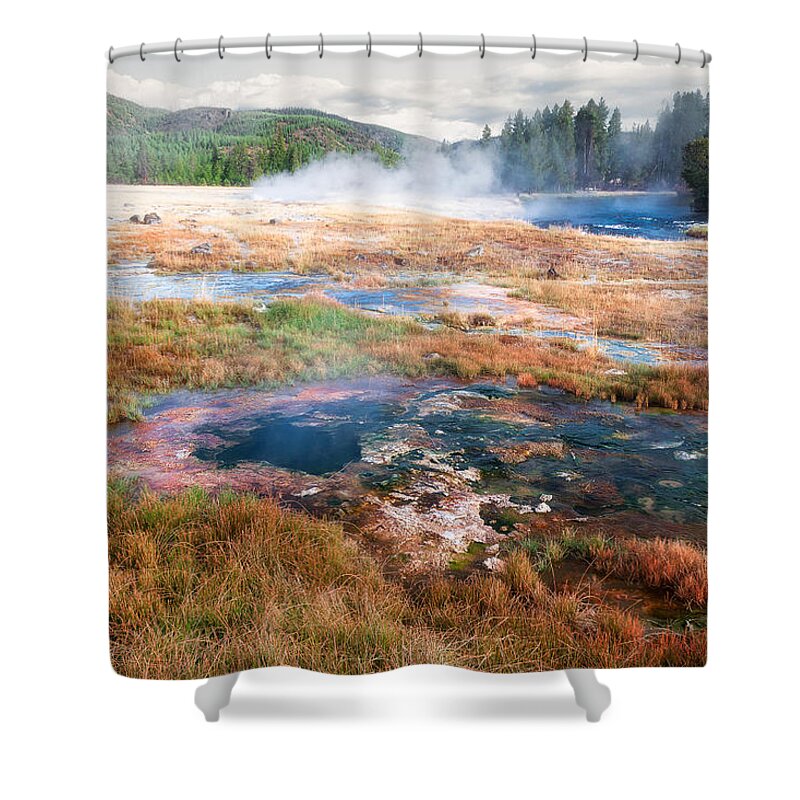 Wyoming Shower Curtain featuring the photograph Colorful Waters by Lars Lentz