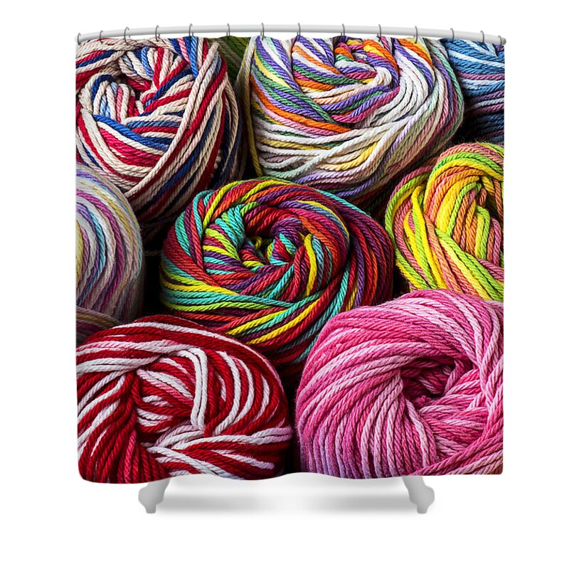 Colorful Yarn Shower Curtain by Garry Gay - Fine Art America