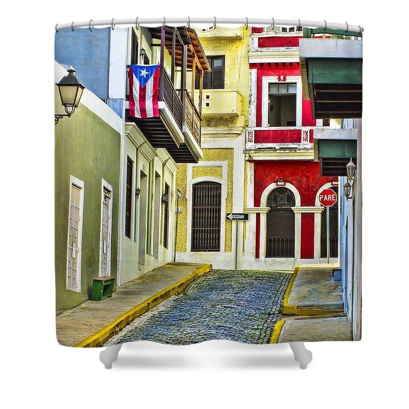 San Juan Shower Curtain featuring the photograph Colors of Old San Juan Puerto Rico by Carter Jones