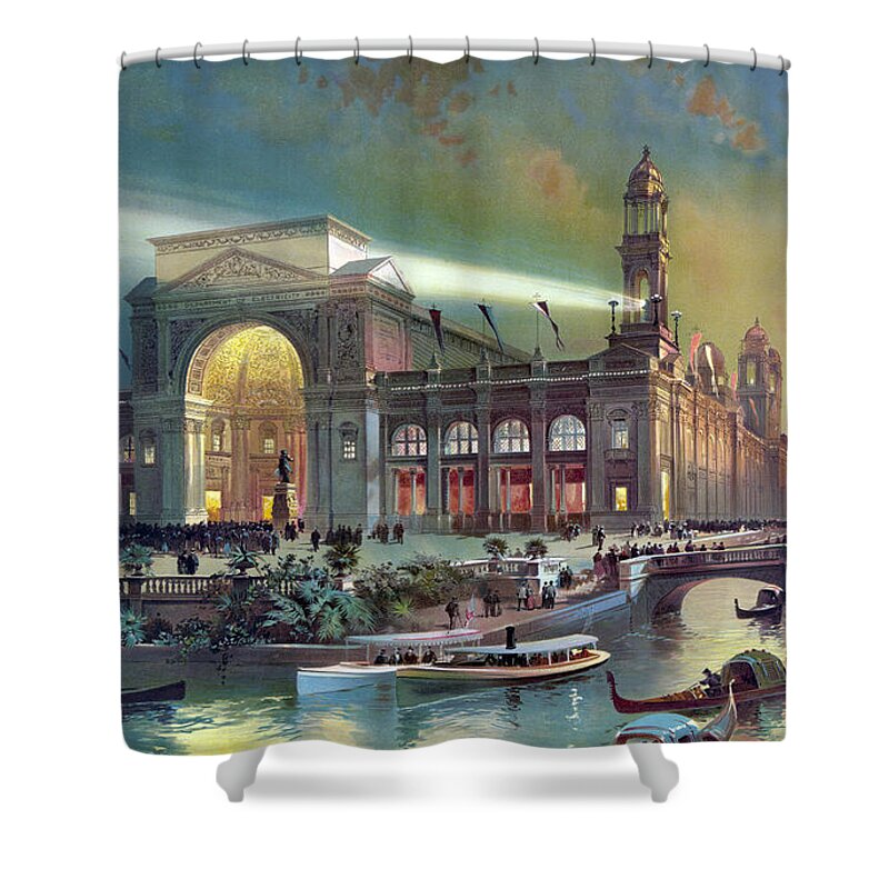 Science Shower Curtain featuring the photograph Columbian Expo, Electricity Building by Science Source