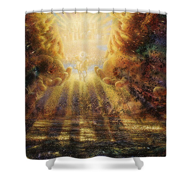 Graham Shower Curtain featuring the painting Come Lord Come by Graham Braddock