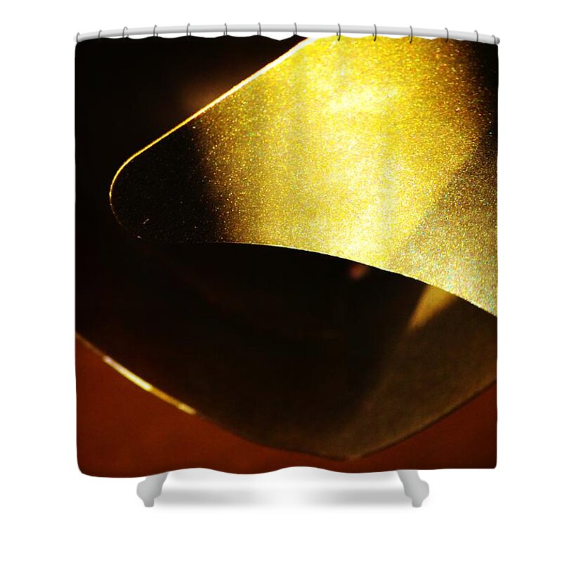 Abstract Shower Curtain featuring the photograph Composition In Gold by Tamara Michael