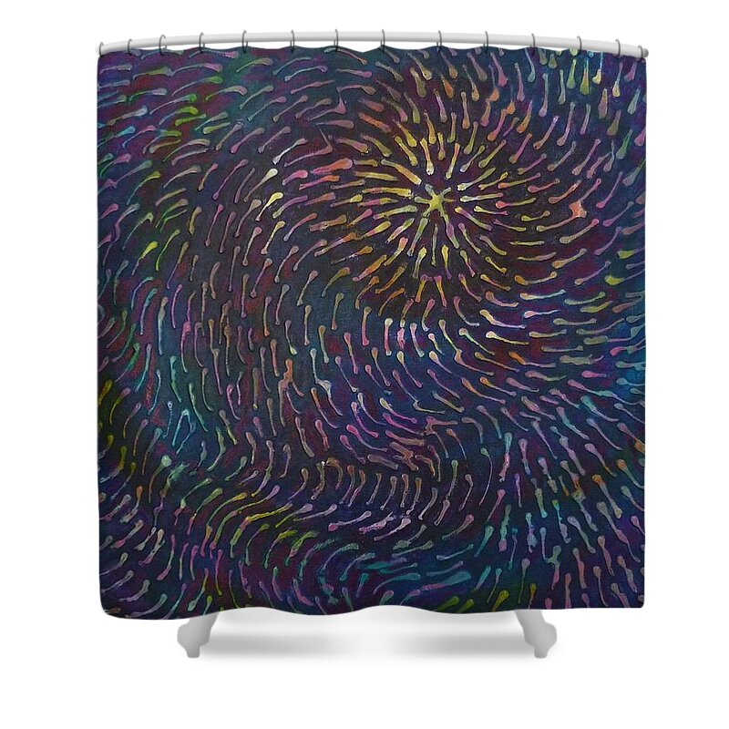 Conception Shower Curtain featuring the painting Conception by Amelie Simmons