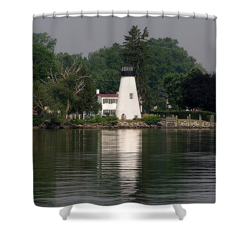 Landscape Shower Curtain featuring the photograph Concord Point Lighthouse by Christopher James