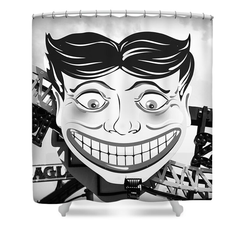 Coney Island Shower Curtain featuring the photograph Coney Smile by Valentino Visentini