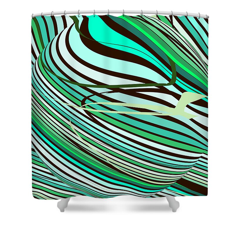 Lines Shower Curtain featuring the digital art Connections 2 by Mary Bedy
